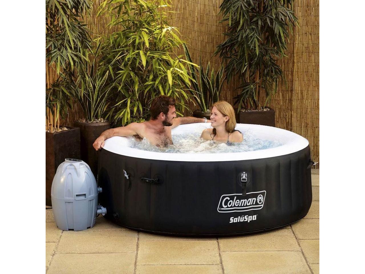 Coleman Saluspa Inflatable Hot Tub Portable Hot Tub W Heated Water My
