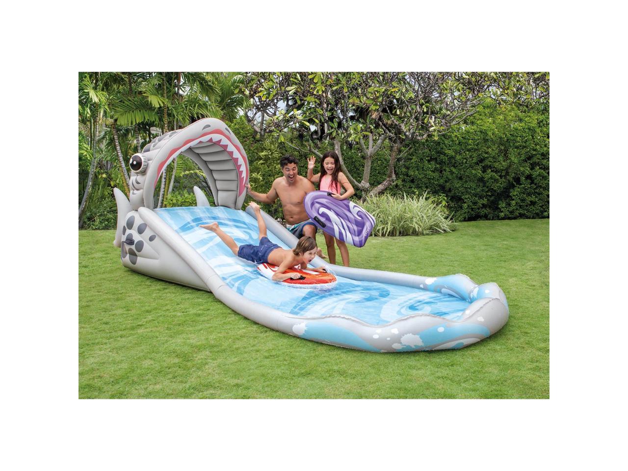 intex pool splash water slide