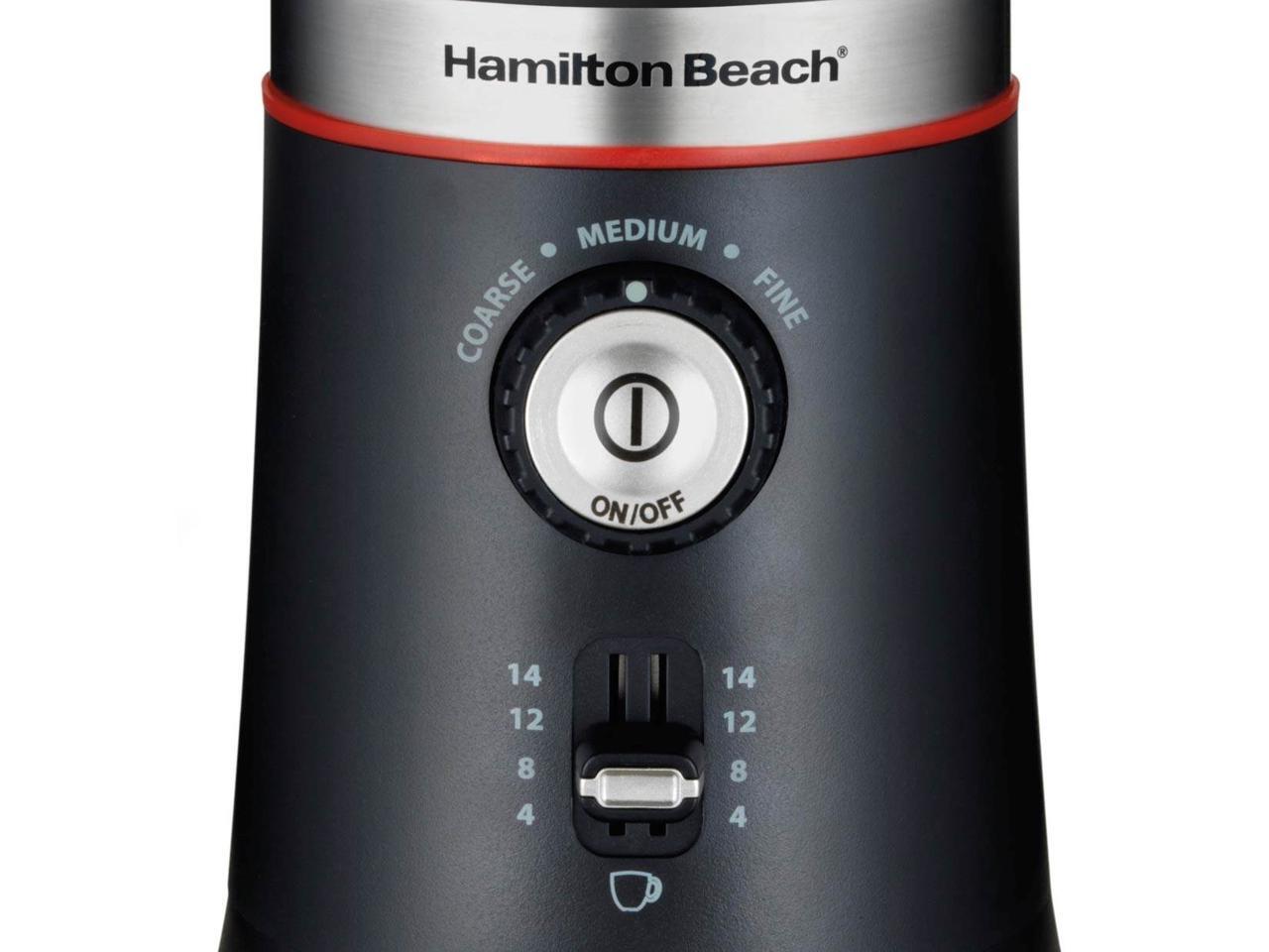 Hamilton Beach 80393 Black Custom Grind Coffee Grinder, Removable
