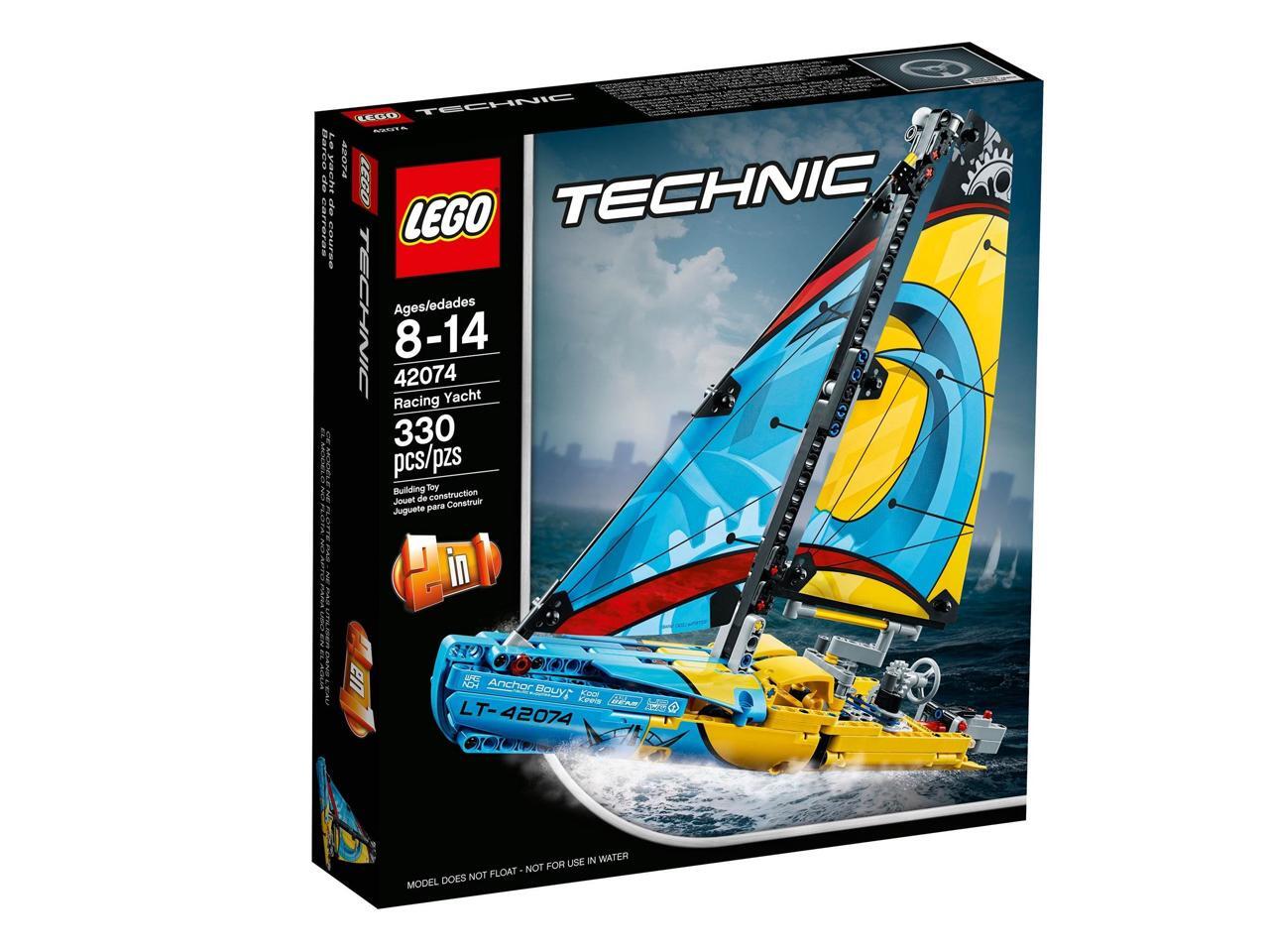 Used Very Good Lego Technic Advanced Racing Yacht Sail Boat 330 Piece Building Kit Newegg Com