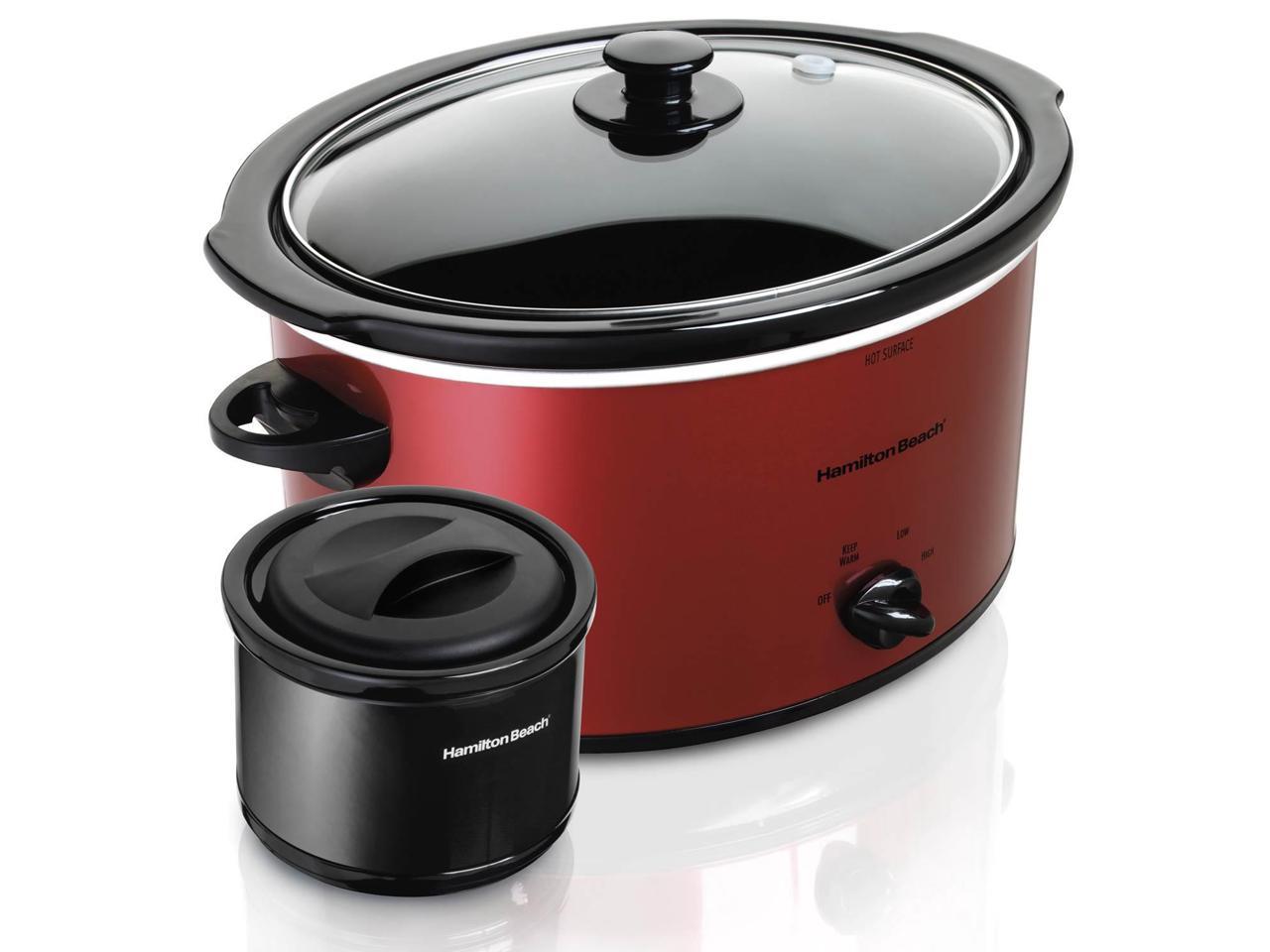 hamilton beach slow cooker with food warmer