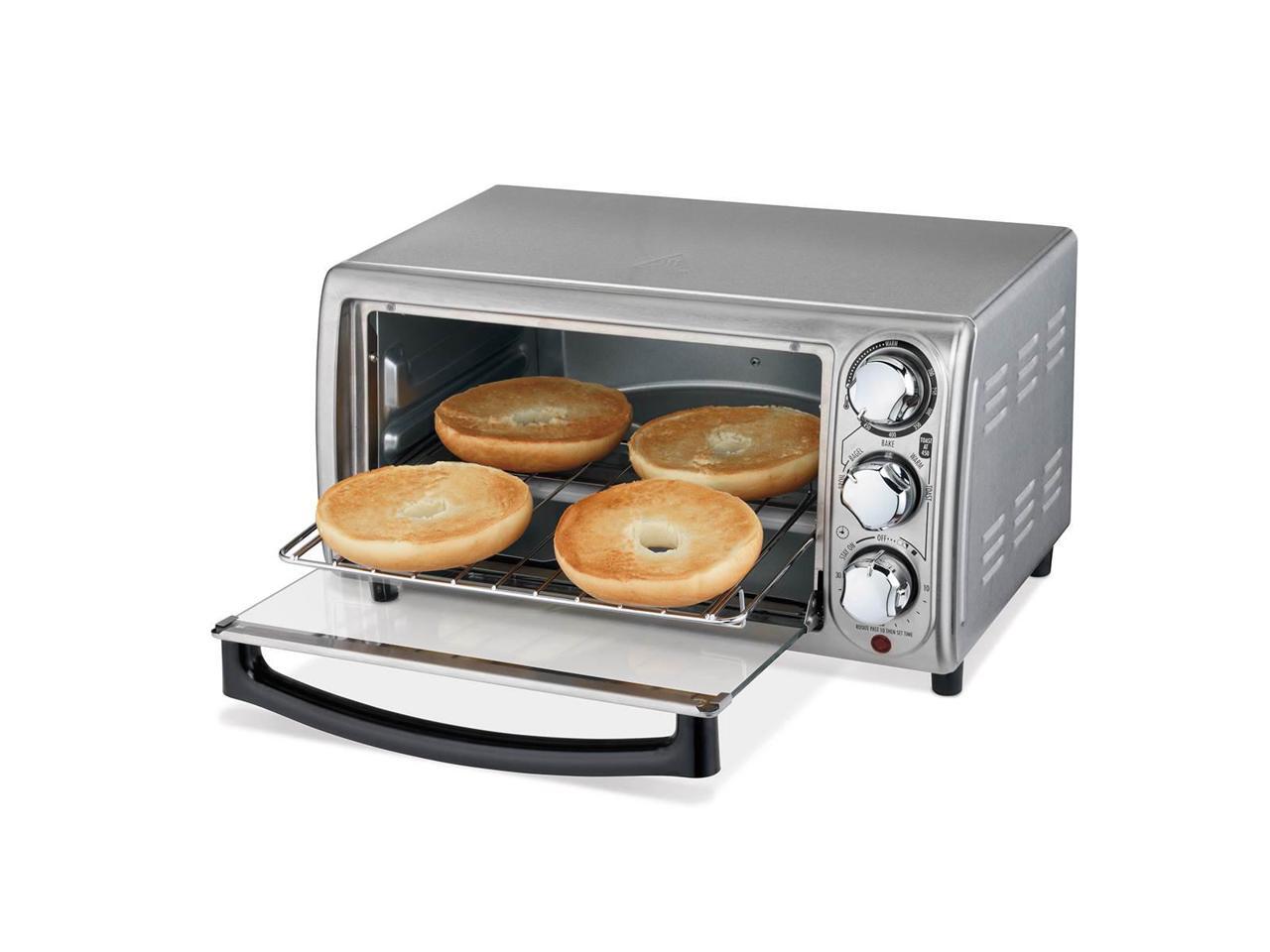 Hamilton Beach 31143 4 Slice Toaster Oven Broiler, Stainless Steel