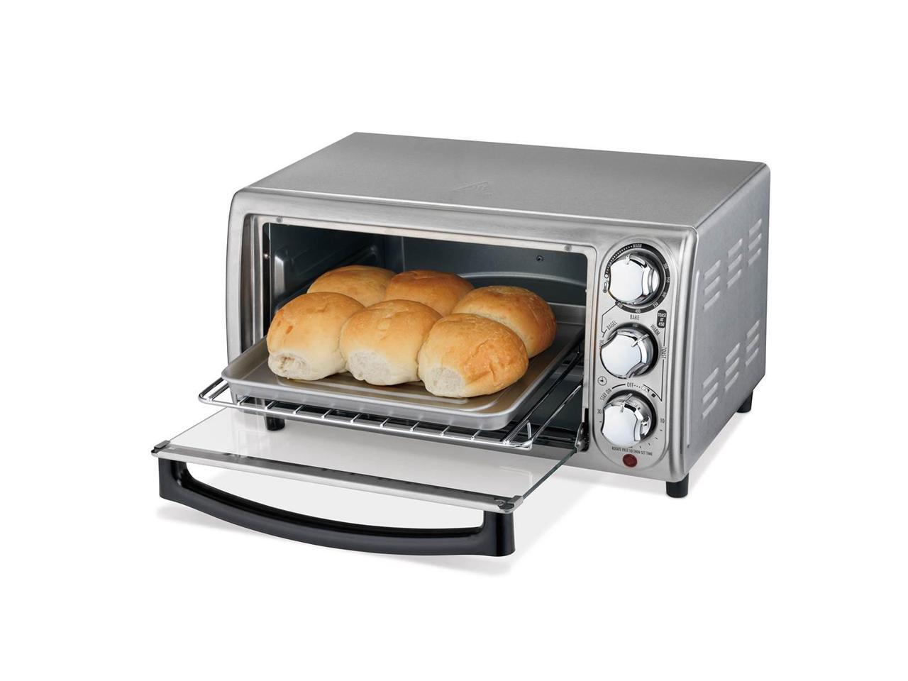 Hamilton Beach 31143 4 Slice Toaster Oven Broiler, Stainless Steel