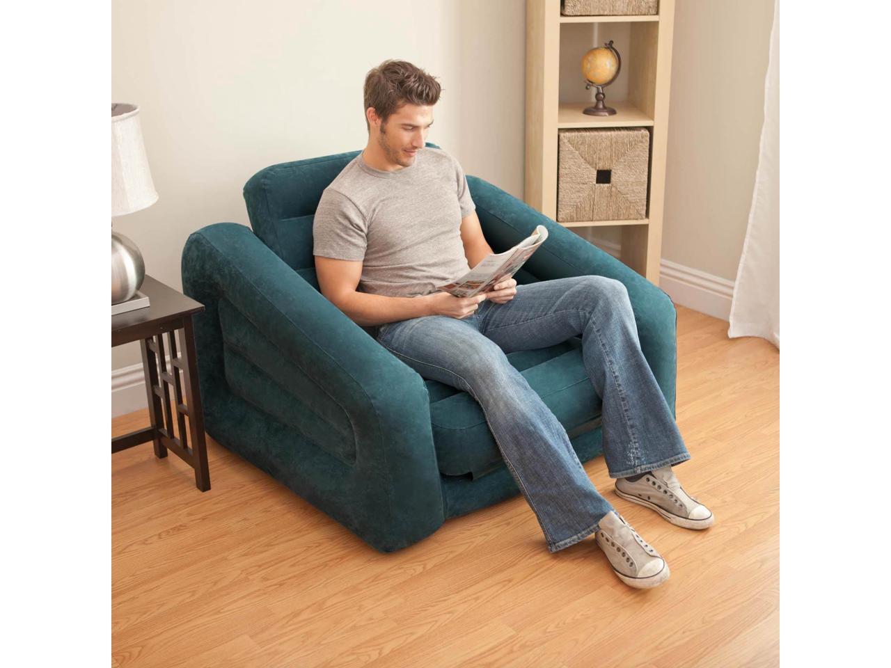  INTEX Inflatable Pull - Out Chair Twin Bed Mattress 