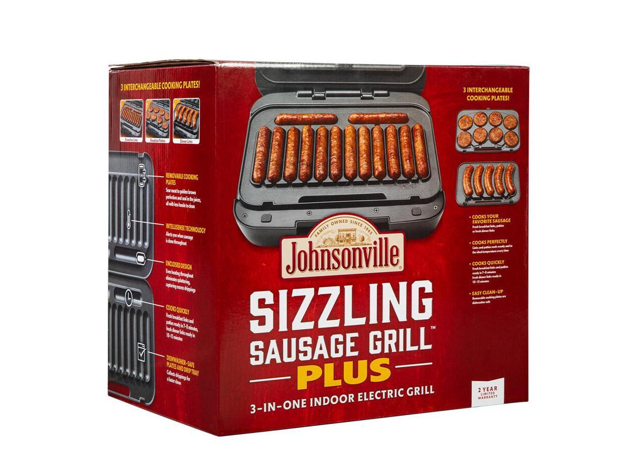 Johnsonville Btg0500 Sizzling Sausage 3 In 1 Indoor Electric Grill