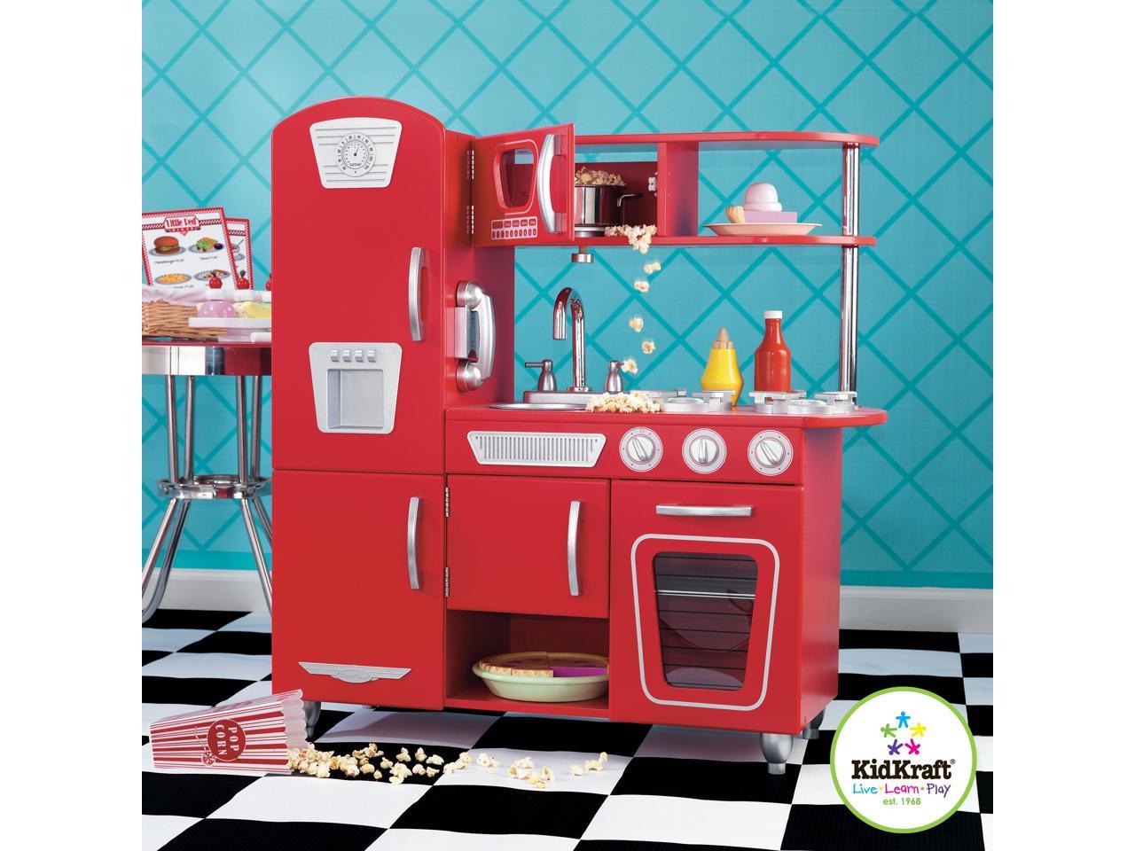 kidkraft red classic kitchenette