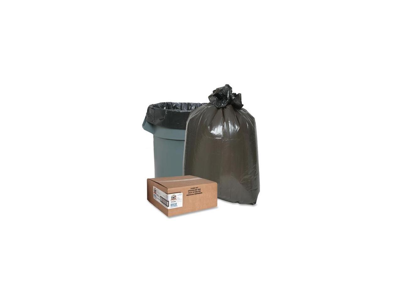 Genuine Joe HeavyDuty Trash Bags 1.5 Mil 2030 Gallon 100/CT Black