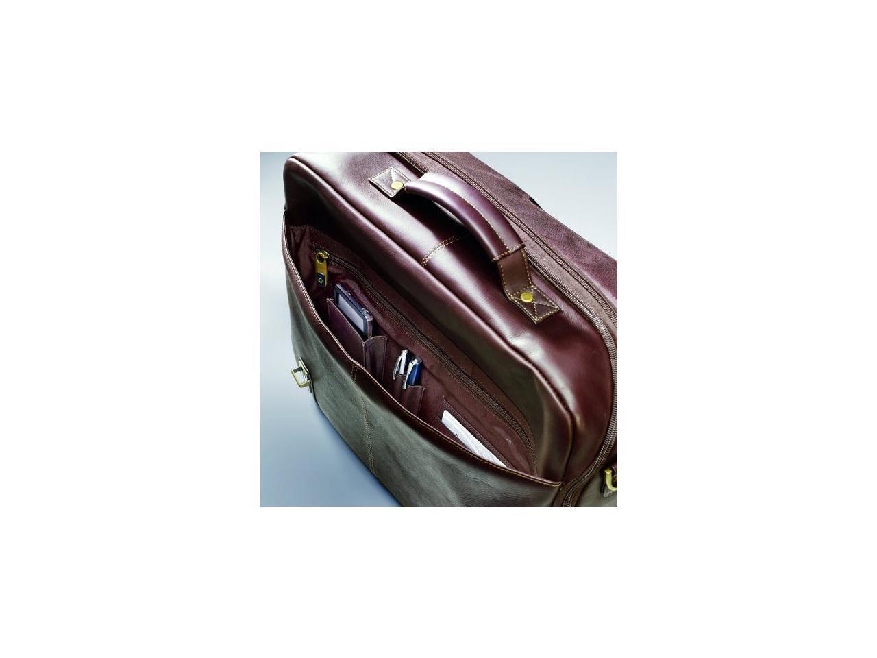 samsonite leather flapover