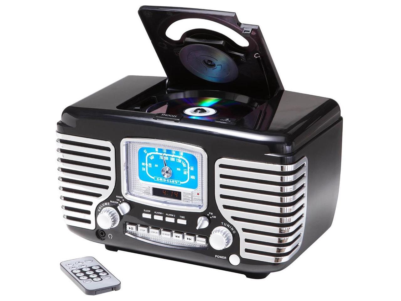 Crosley Corsair Clock Radio with CD Player Black CR612BK