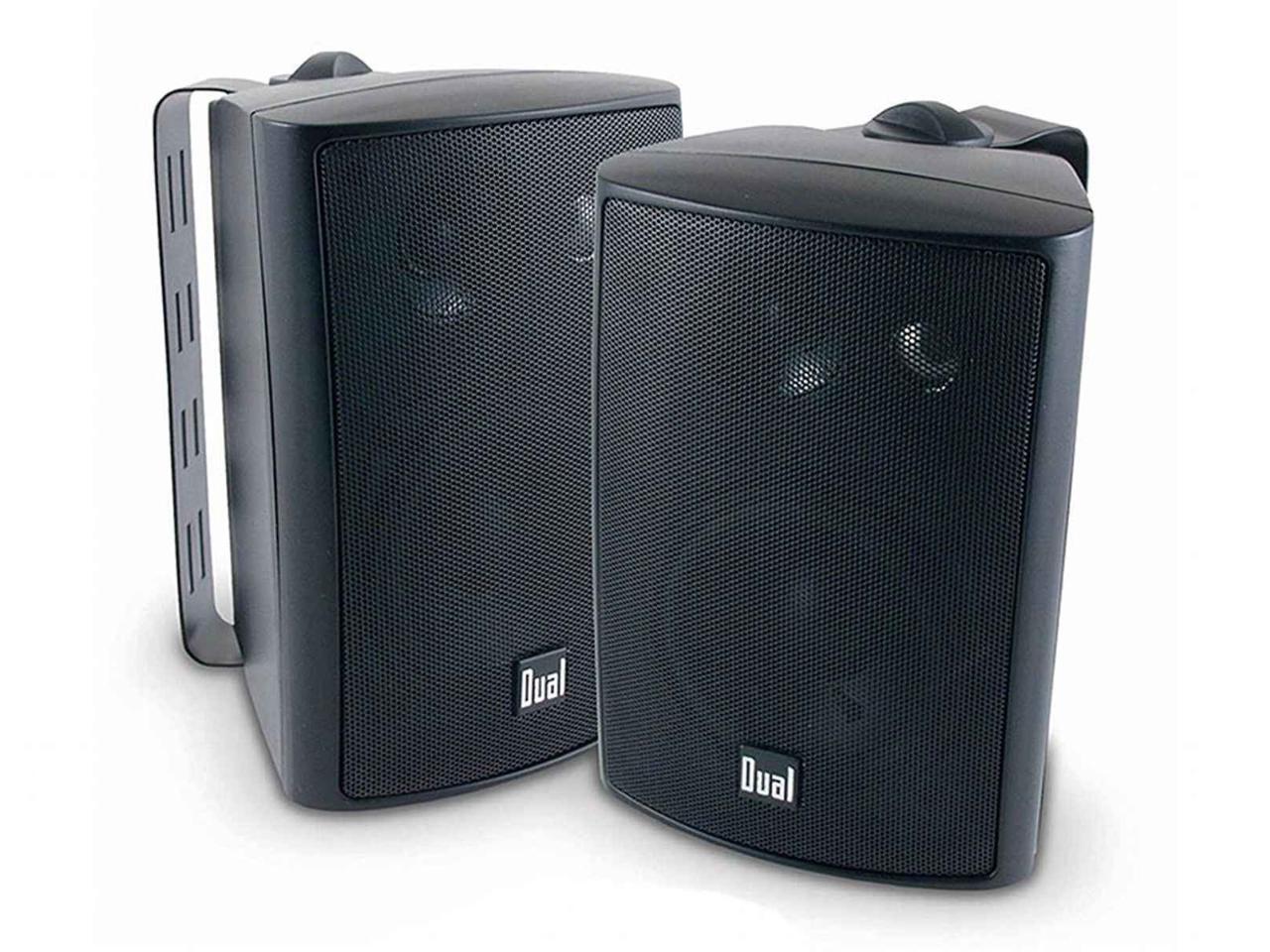 Dual 4" 3Way Indoor/Outdoor Speakers Black