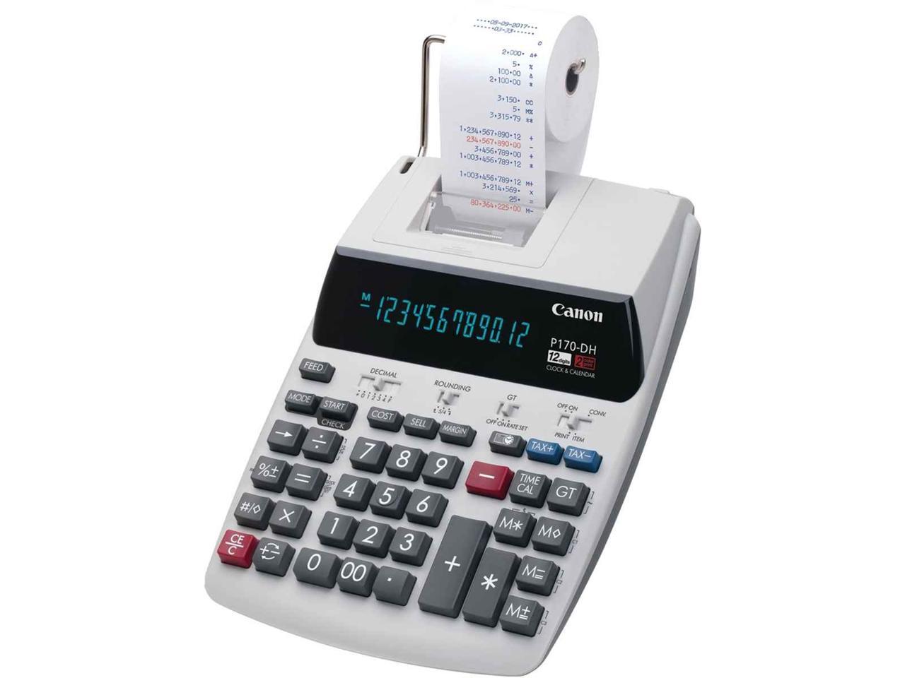 Canon P170DH3 Printing Calculator Black/Red Print 2.3 Lines/Sec