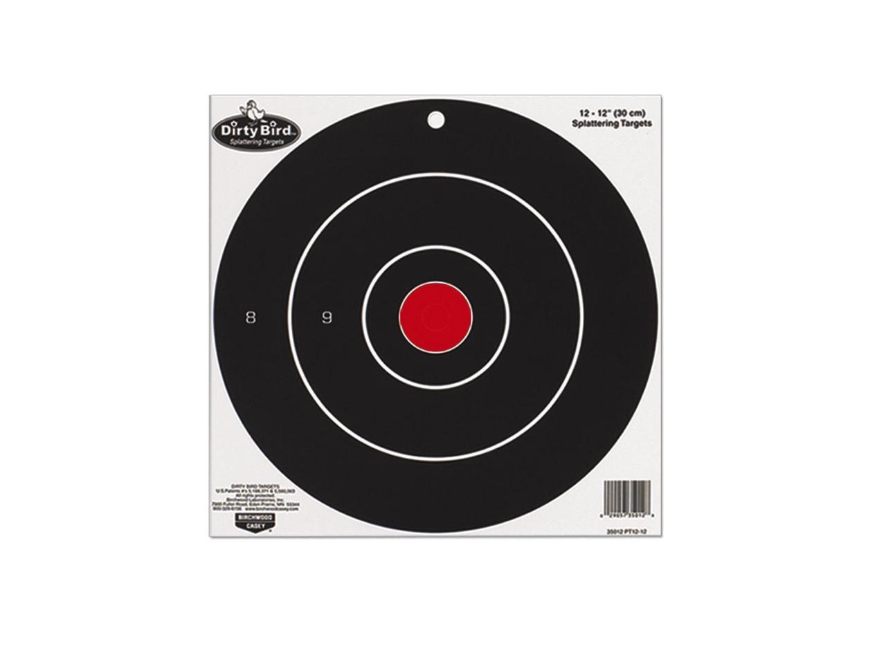 Birchwood Casey Dirty Bird 12" Shooting Targets Large Bullseye 12 Pack # 35012