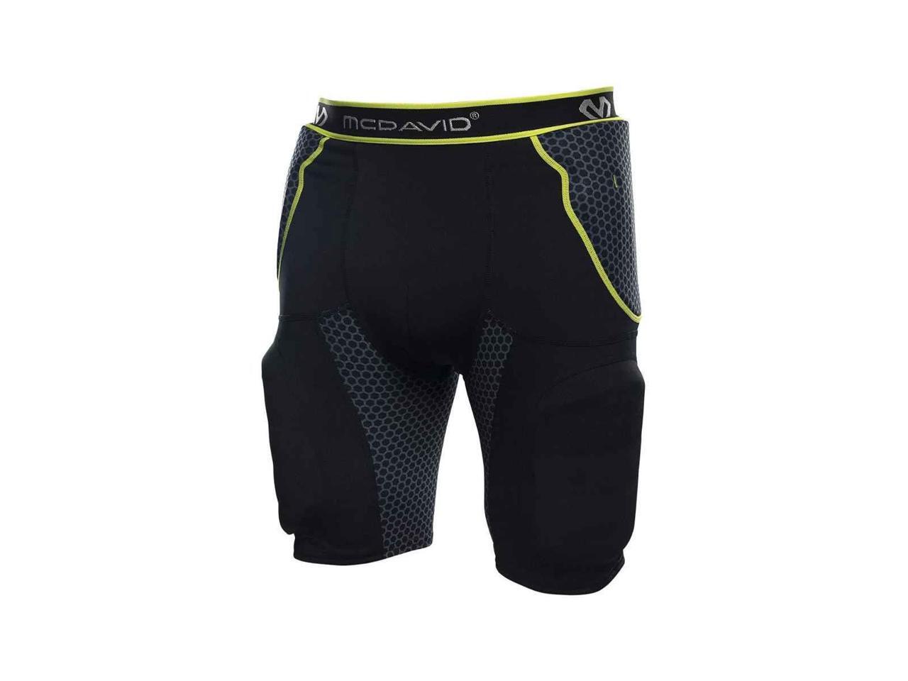 Mcdavid Rival Integrated Football Girdle with HardShell Thigh Guard Grey//Bright Yellow 3X-Large