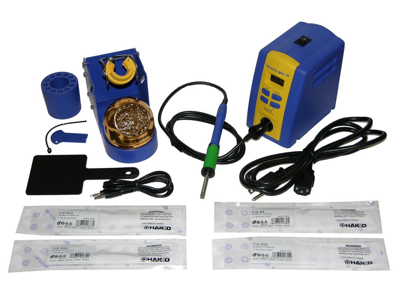 Hakko FX95166 Professional Soldering Station with tip Bundle. Includes