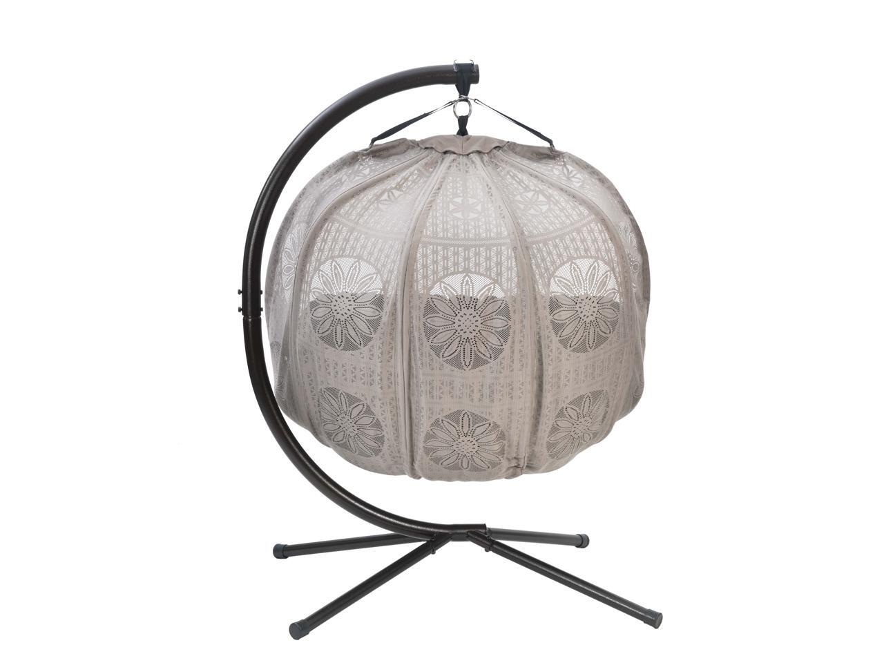 Exclusive Flowerhouse Pumpkin Chair DreamCatcher Hanging Chair/LoveSeat Sand/Black with Tan