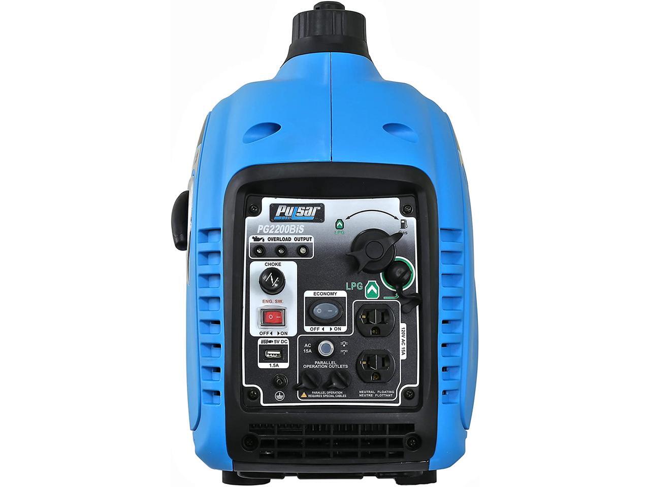 Pulsar 2,200W Portable Dual Fuel Quiet Inverter Generator with USB