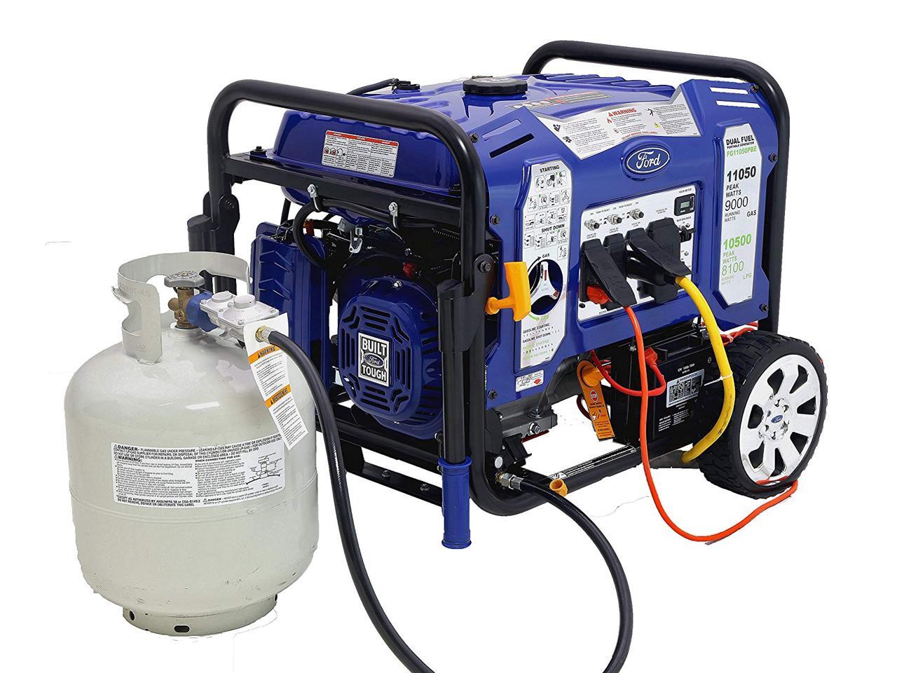 Ford 11,050 Peak Watt MFrame Dual Fuel Portable Generator with Switch