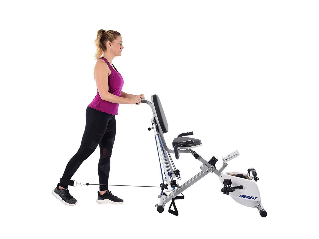 Stamina 8 Adjustable Level Exercise Bike With Upper Body Strength