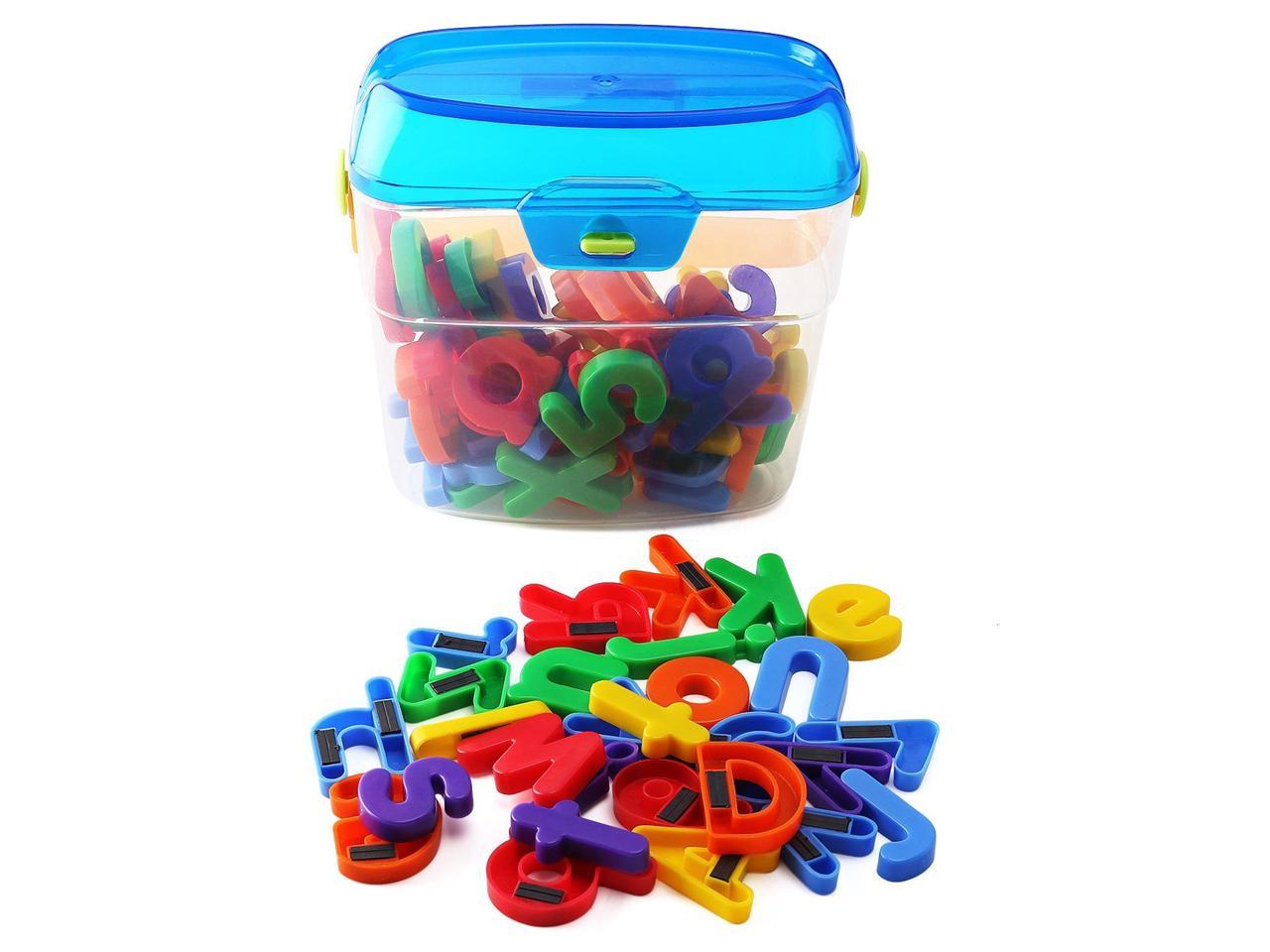 EduKid Toys MAGNETIC LETTERS & NUMBERS 72 pcs Educational Magnets in Tote ~NEW~ 