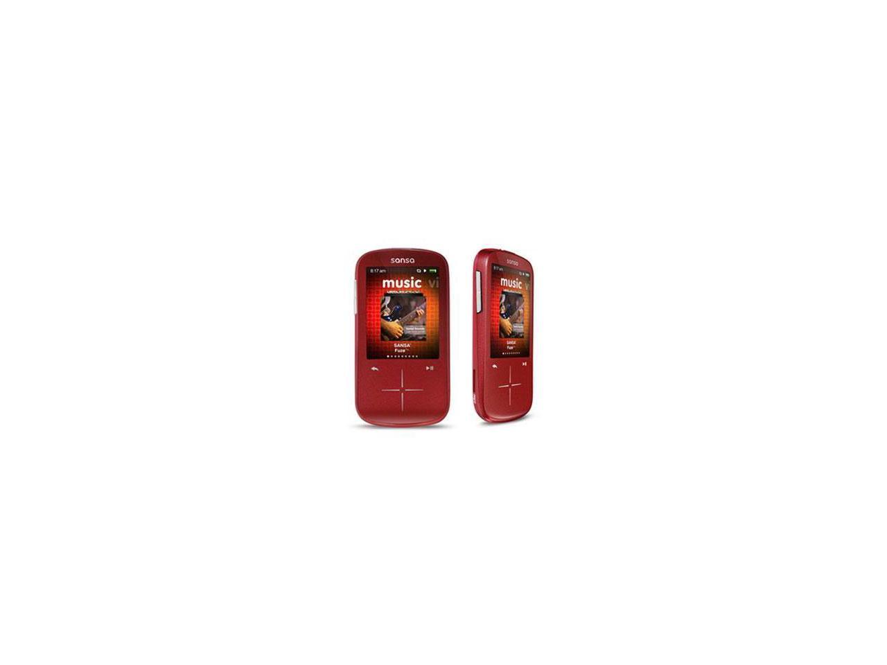 SanDisk Sansa Fuze 2.4" Red 4GB MP3 / MP4 Player SDMX20R-004GR-A57