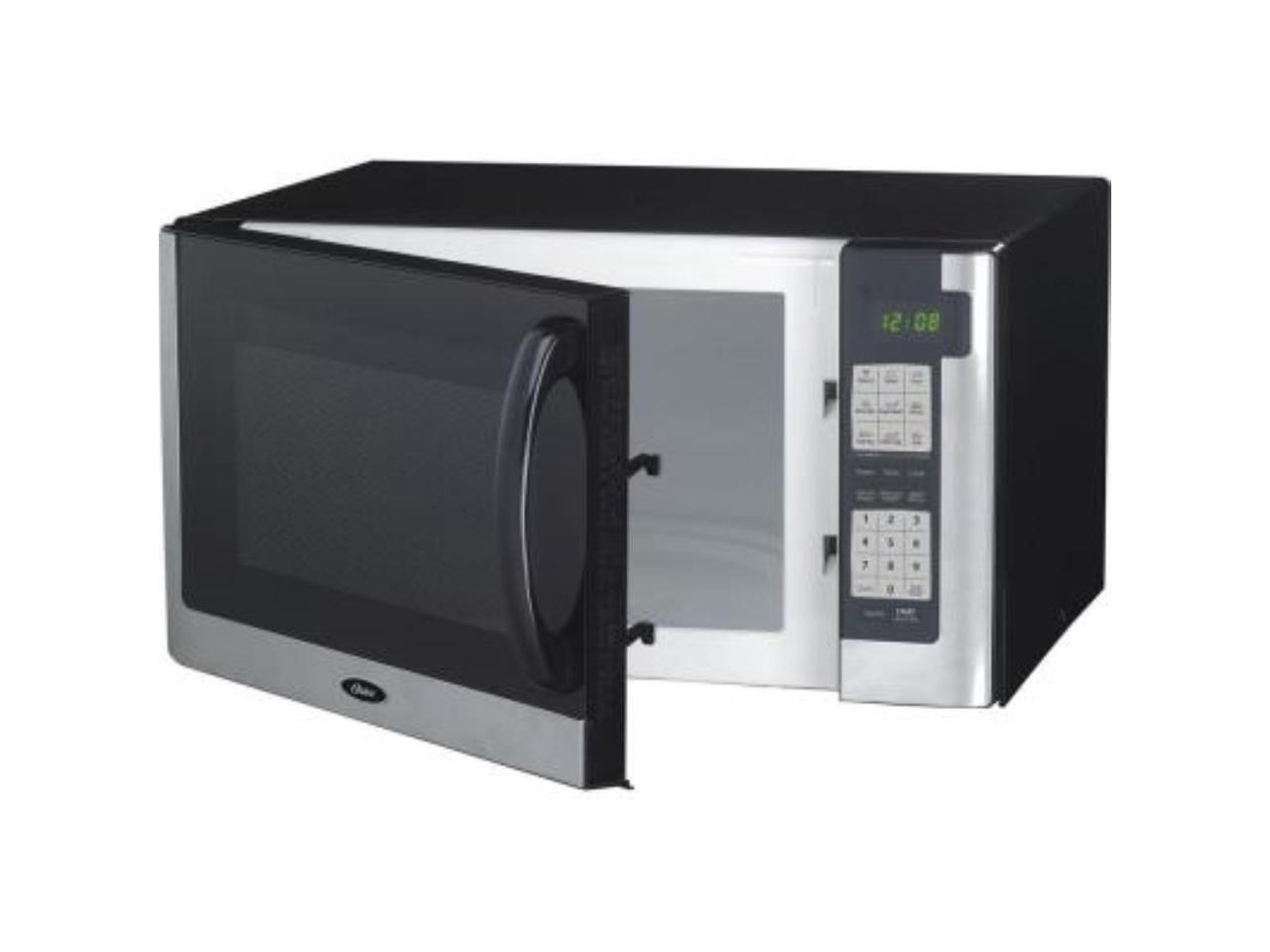 Oster 1.4Cubic Foot Digital Microwave Oven, Black w/Stainless Door