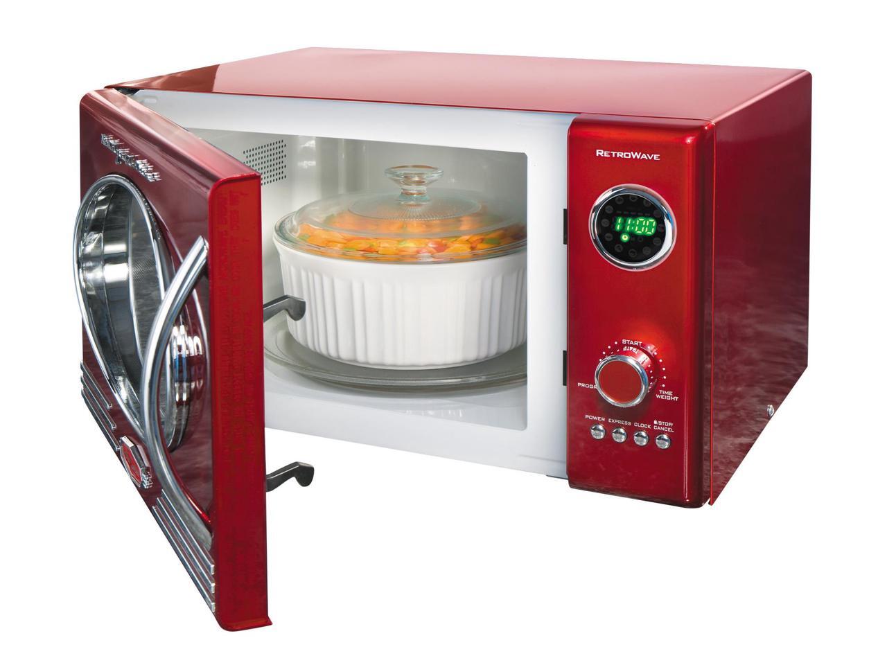 Nostalgia Electrics 9cu. ft. Retro Series™ Microwave Oven, Red