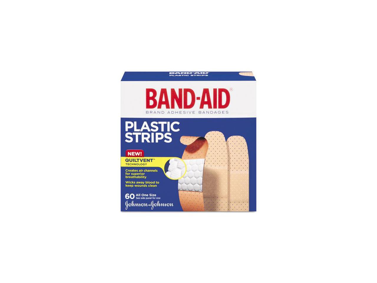 Band-Aid Brand Tru-Stay Plastic Strips Adhesive Bandages All One Size ...