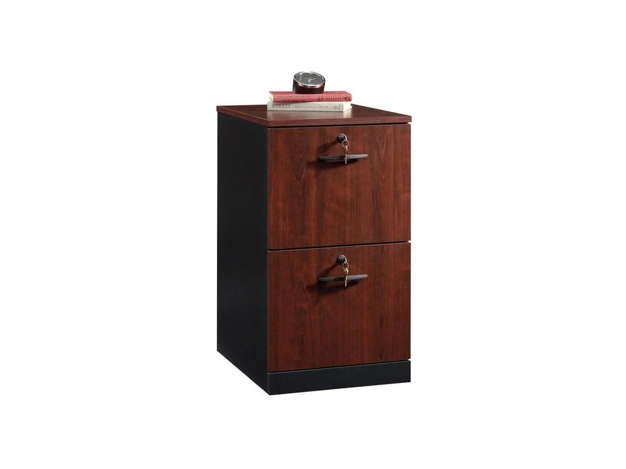 Sauder Via 2 Drawer File Cabinet In Classic Cherry Newegg Com