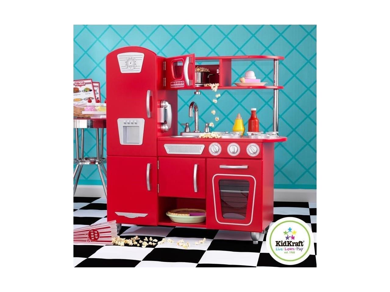 kidkraft red classic kitchenette