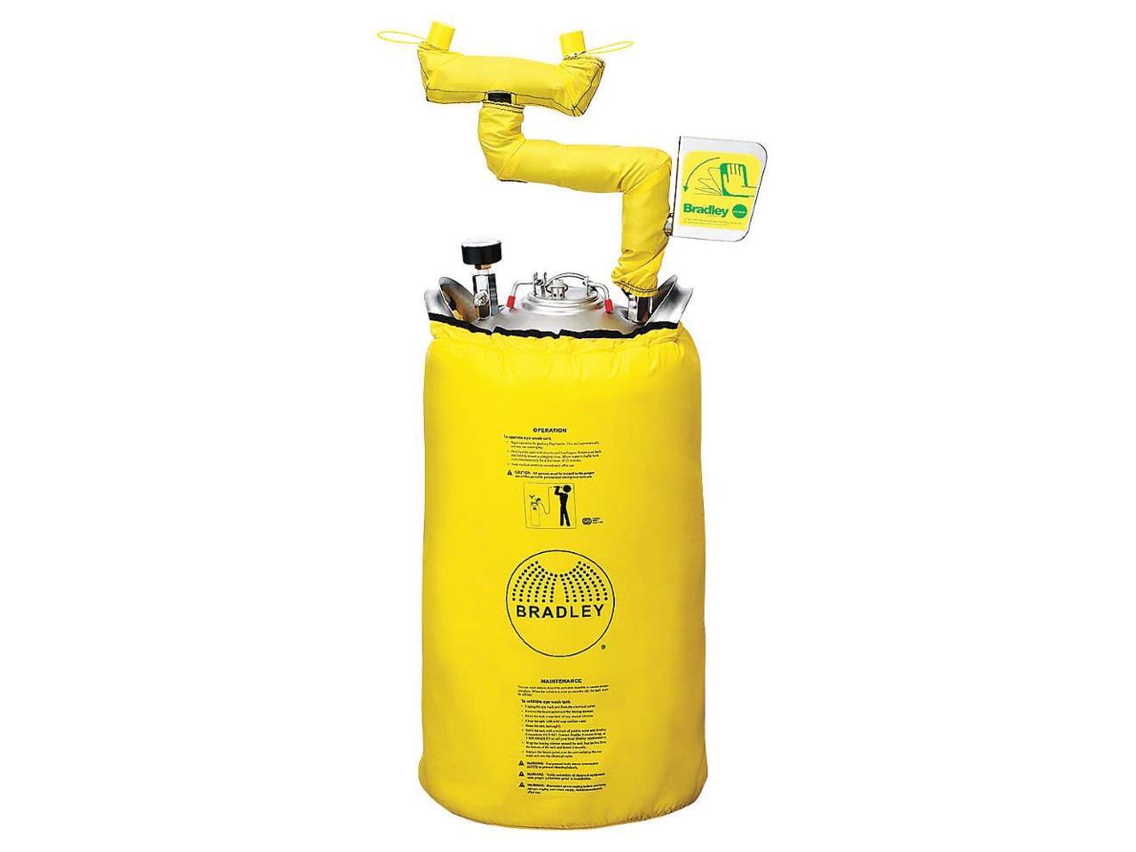 BRADLEY S19690H Portable Heated Eyewash Station, 10 gal.