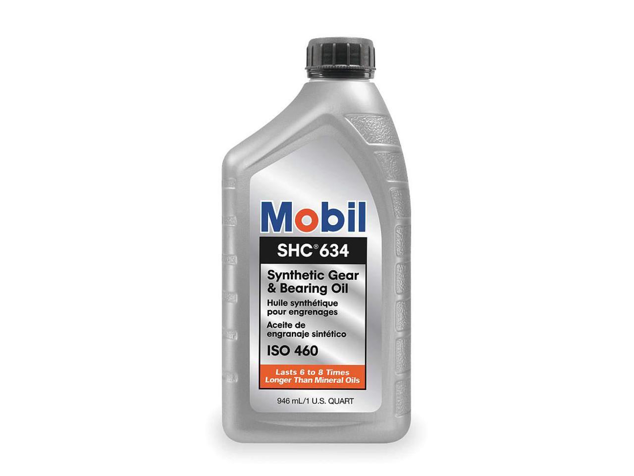 MOBIL 123018 Gear Oil, Bottle, 1 qt, SHC 634, 460, Orange