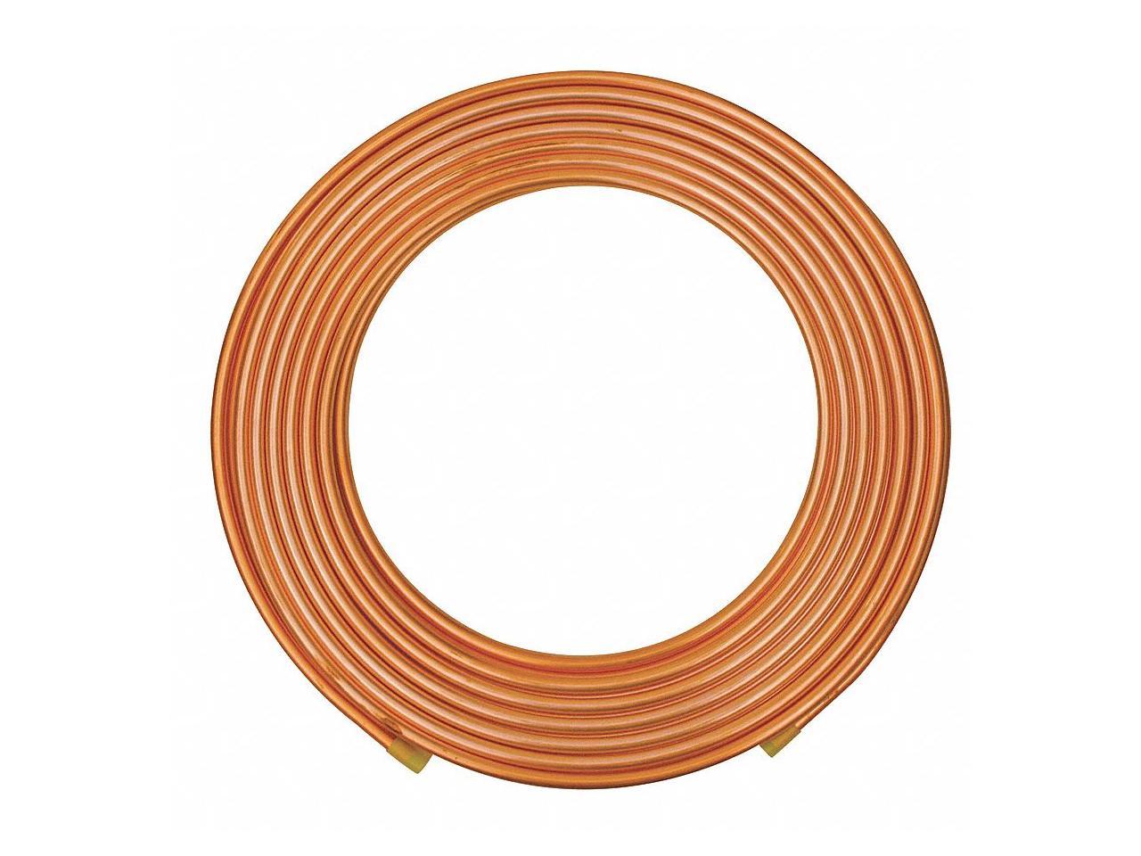 MUELLER INDUSTRIES LS03100 1/2" OD x 100 ft. Coil Copper Tubing Type L 100 Feet Of 1/2 Copper Tubing