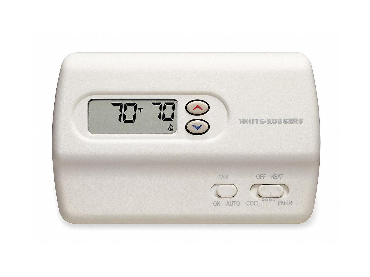 EMERSON 1F89211 Classic 80 Series Thermostats , 2 H 1 C, Hardwired