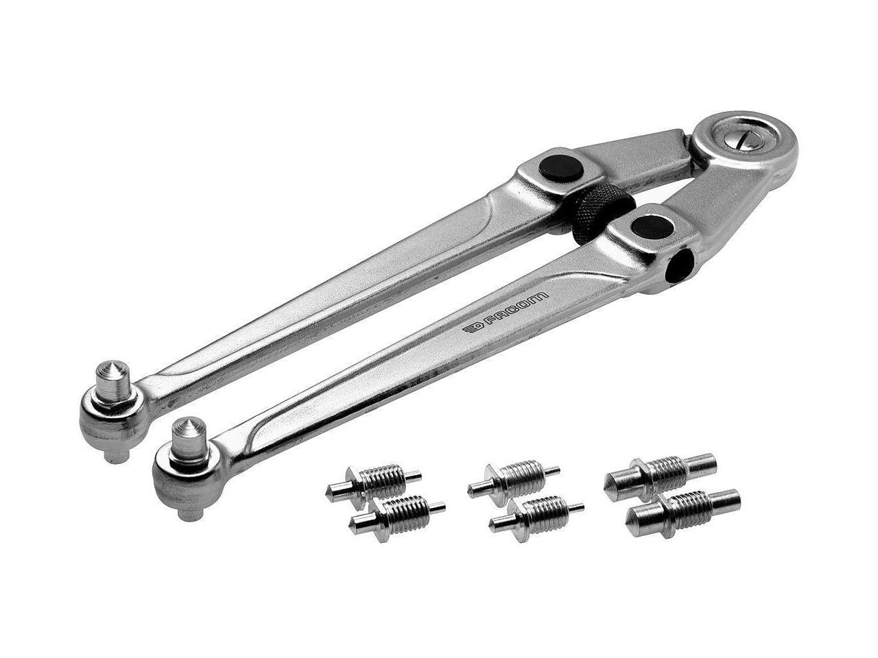 FACOM FA-117.B Adjustable Pin Spanner Wrench, 9-3/4 In. L - Newegg.com