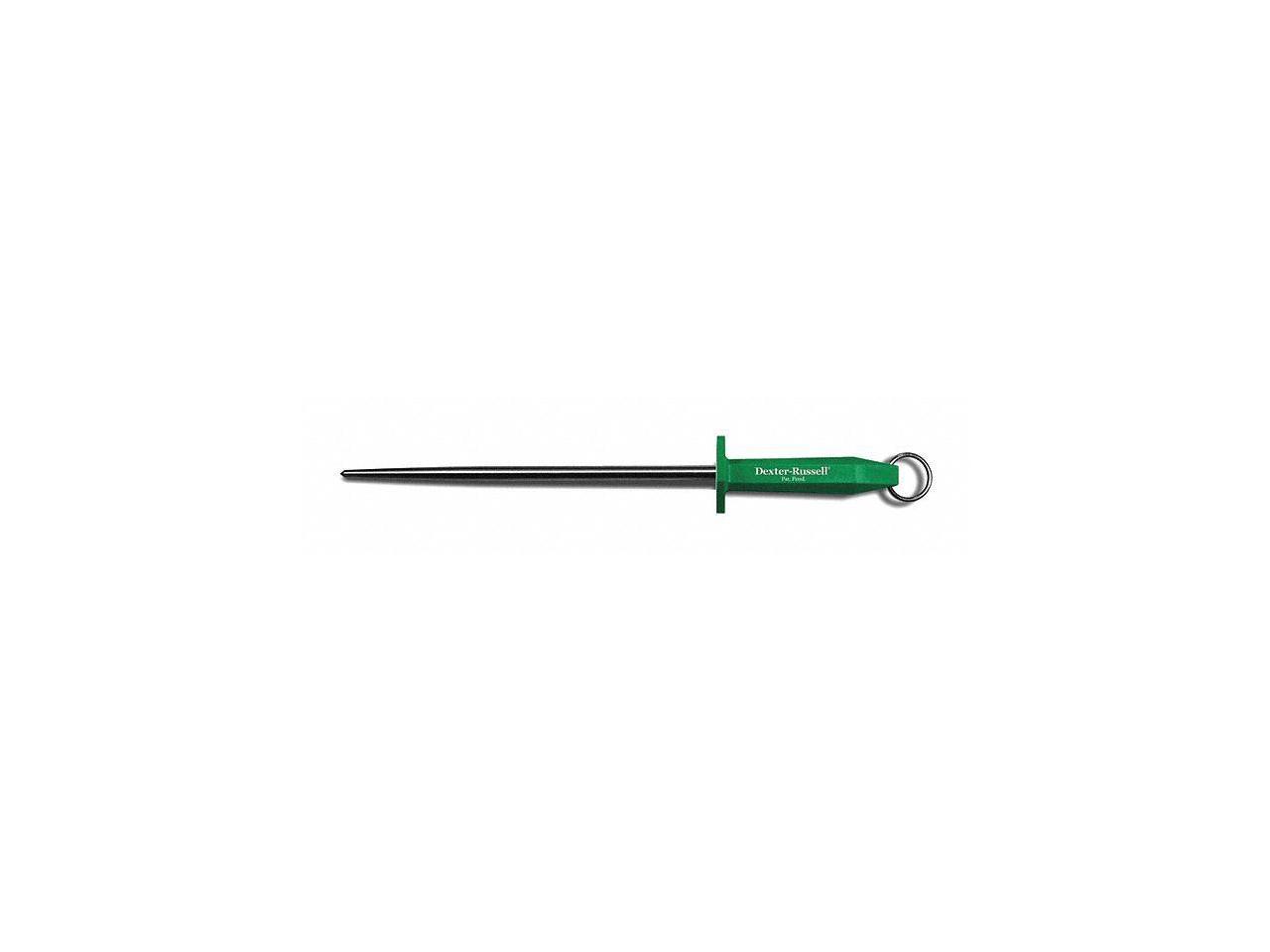 Dexter Russell 07820 Sharpening Steel, SS, Smooth, 10 in, Green