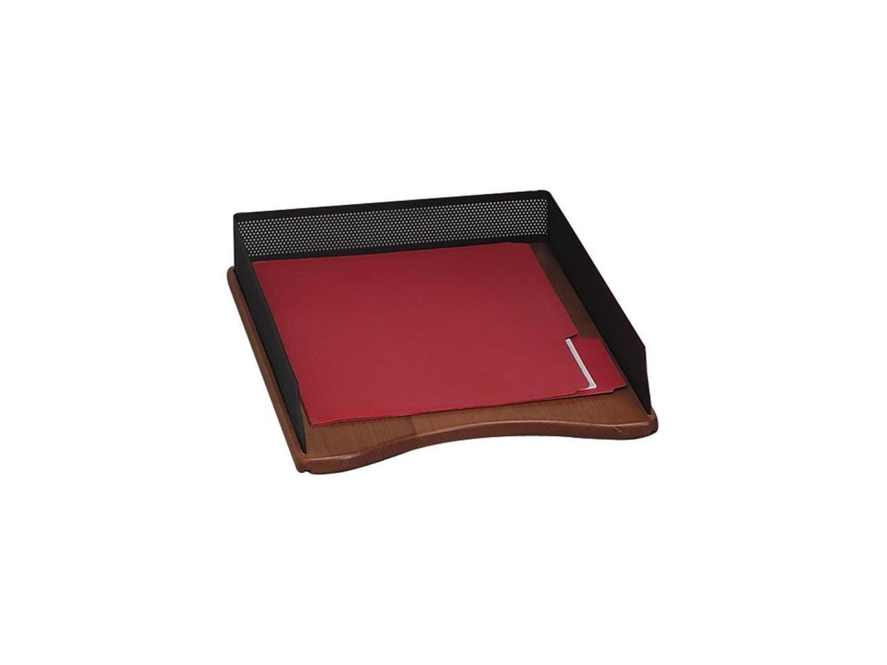 Eldon Expressions Open Mesh/Cherry Wood Letter Tray