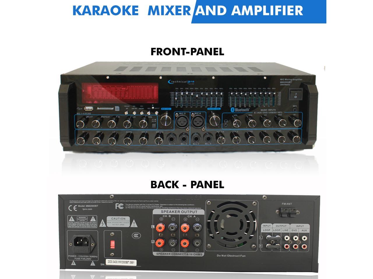 New Technical Pro DJ Karaoke Professional Mixer and Amplifier with