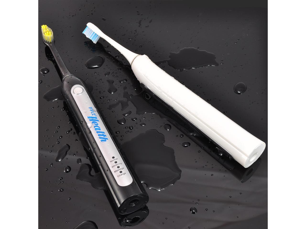 PYLE PHLTBS51BK Health Ultrasonic Wave Rechargeable Electric Toothbrush
