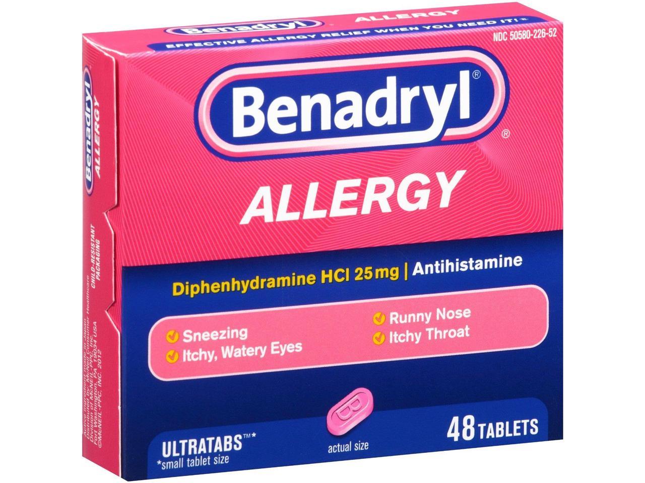 Benadryl Allergy Ultratab Tablets - 48 ct - Newegg.com