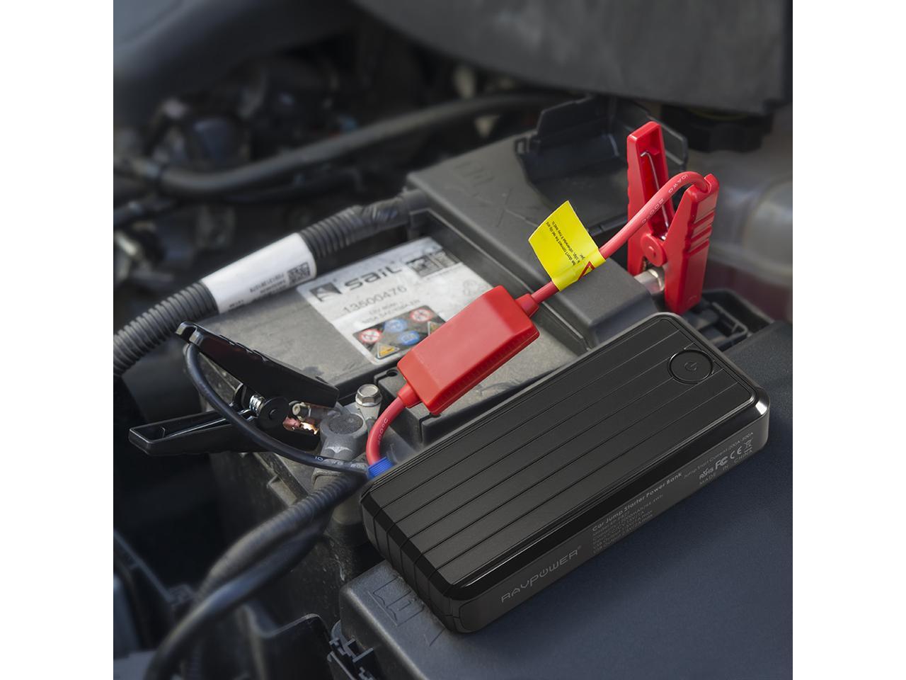 RAVPower Portable Car Jump Starter Power Bank w/12,000 mAh Capacity 500
