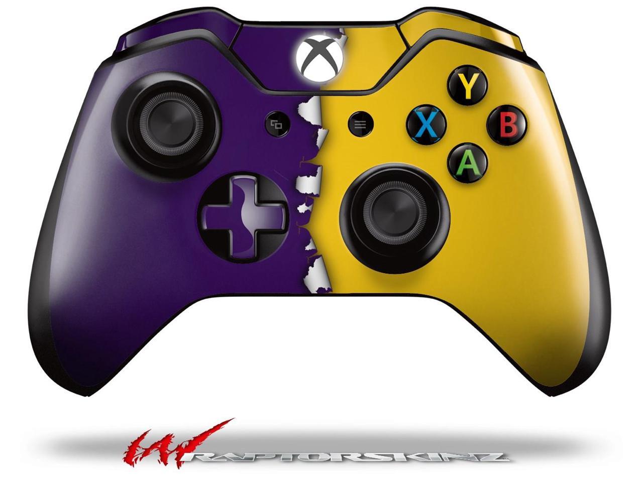 Ripped Colors Purple Yellow - Decal Style Skin fits Microsoft XBOX One