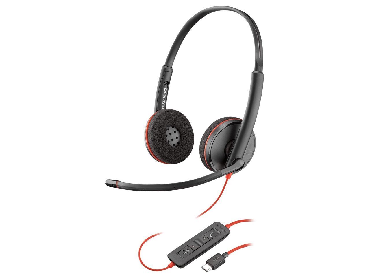 plantronics blackwire 3200 mono corded uc headset with usb connectivity