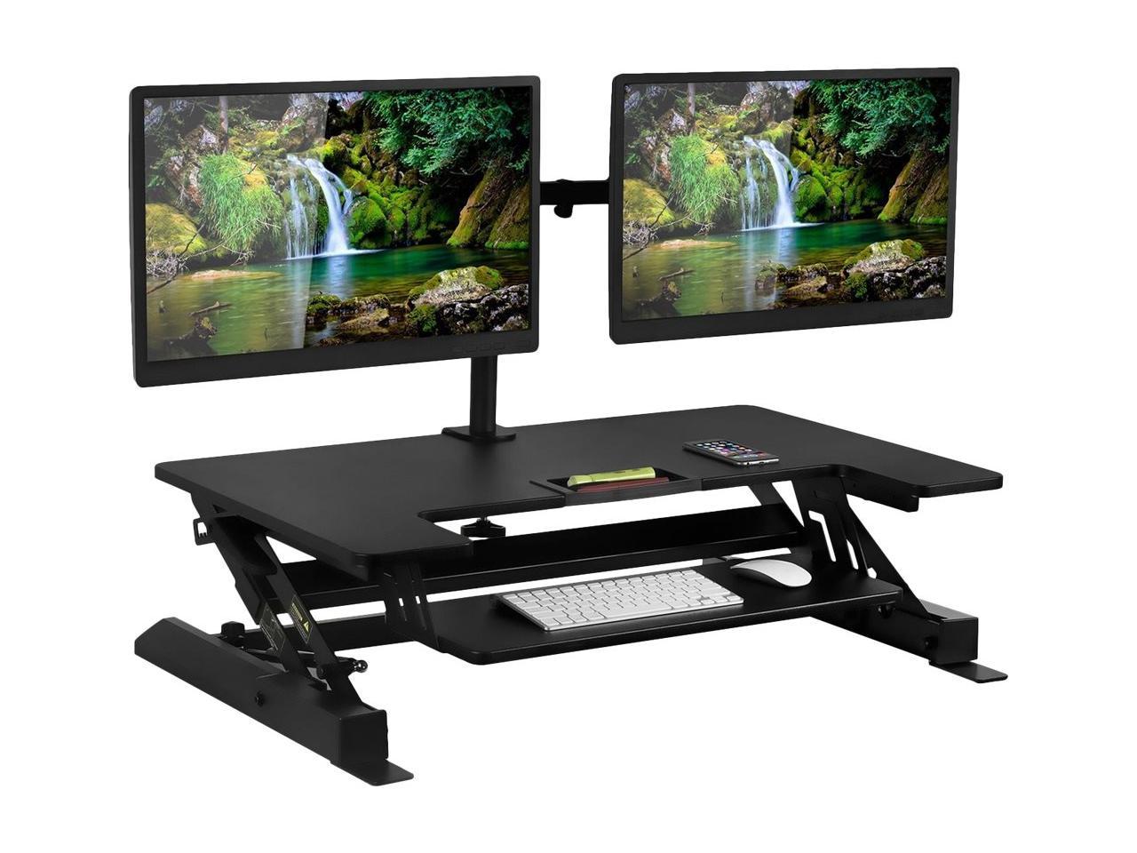 Sit Stand Desk NEW Ergonomic Standing Desk Converter32" W x 22" D  Mount-It 