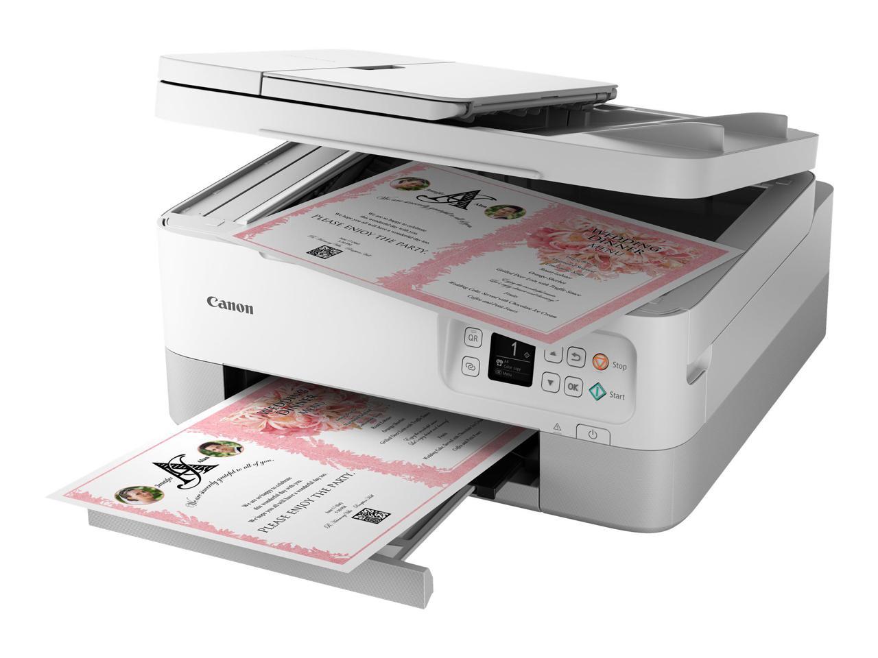 Canon PIXMA TR7020a Wireless AllInOne Inkjet Color Printer, White