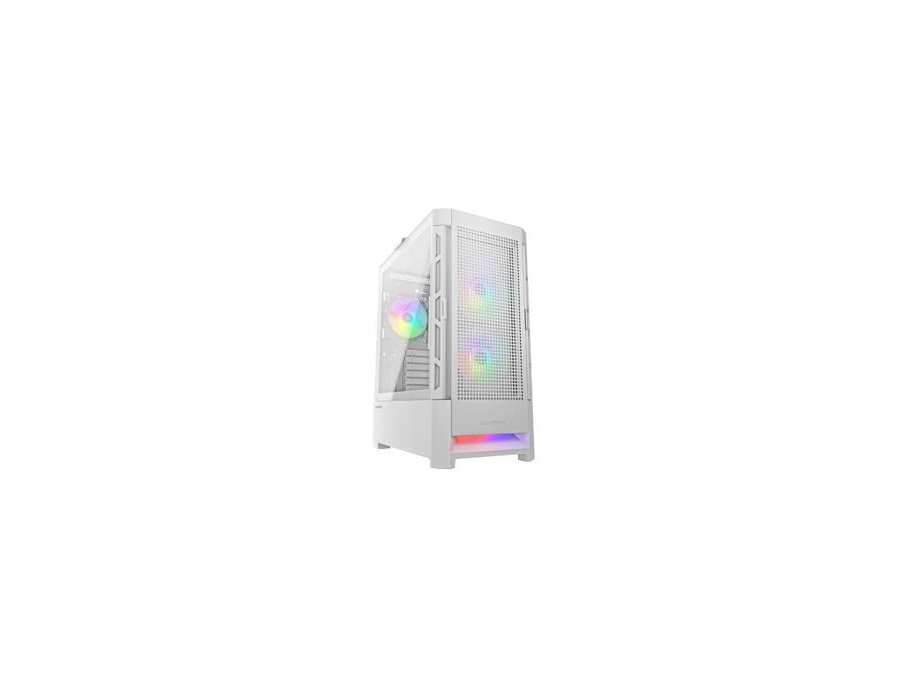 Cougar Airface RGB White Mid Tower Computer Case with Mesh Front Panel ...