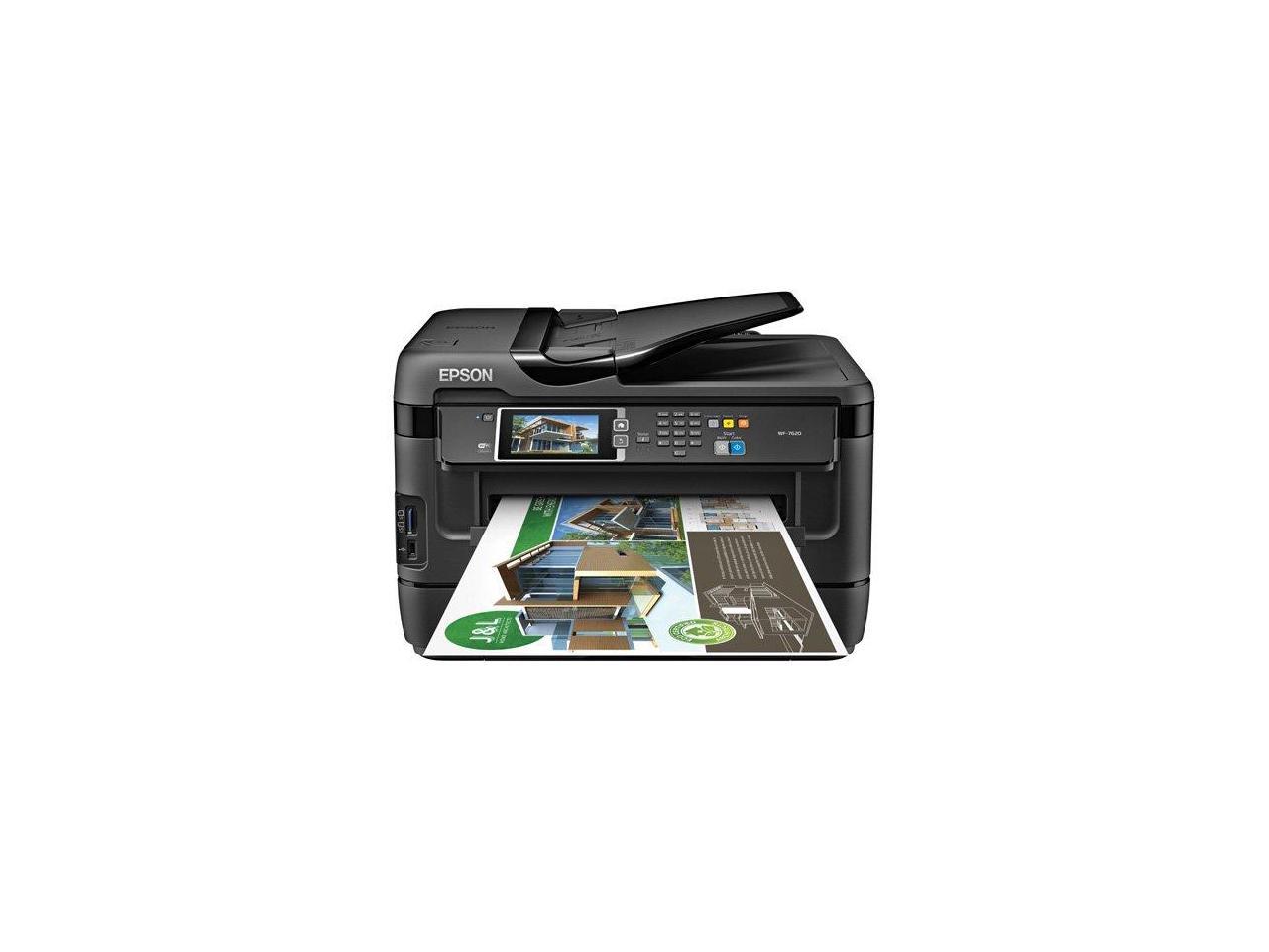 Epson Workforce Wf 7620 Wireless Duplex All In One Color Inkjet Multifunction Printer 0750
