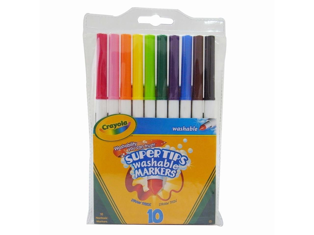 Crayola Washable Super Tips Fine Line Marker Set of 10