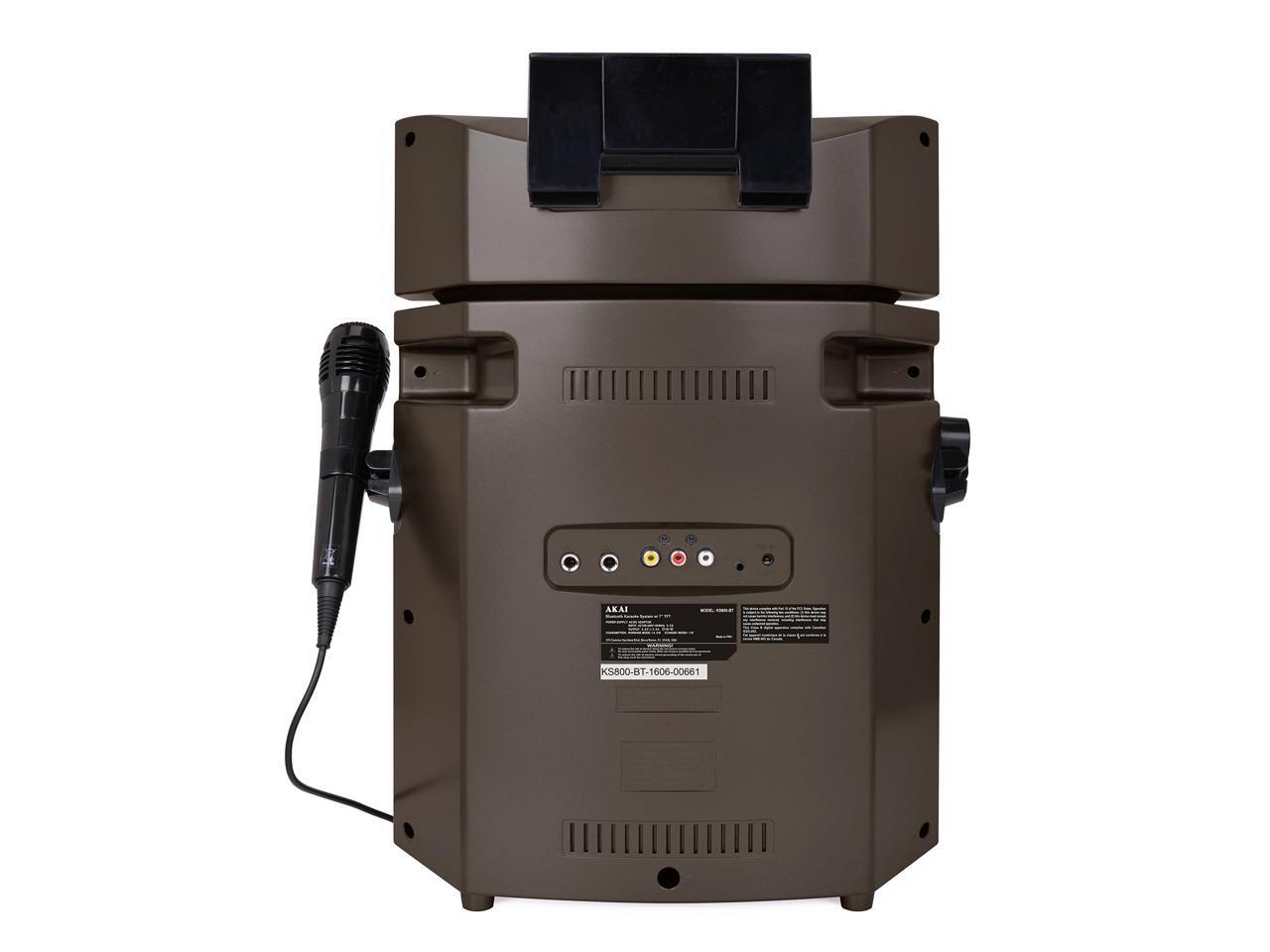 AKAI KS800BT CD+G Bluetooth Karaoke System with 7" TFT & Tablet Cradle