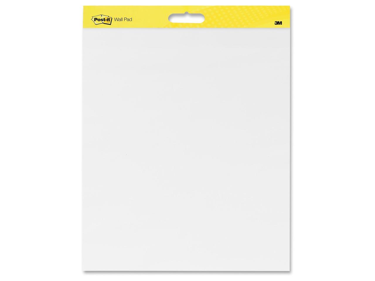 Post-it 566CT Self-Stick Plain Paper Wall Pad, Repositionable, Bleed ...