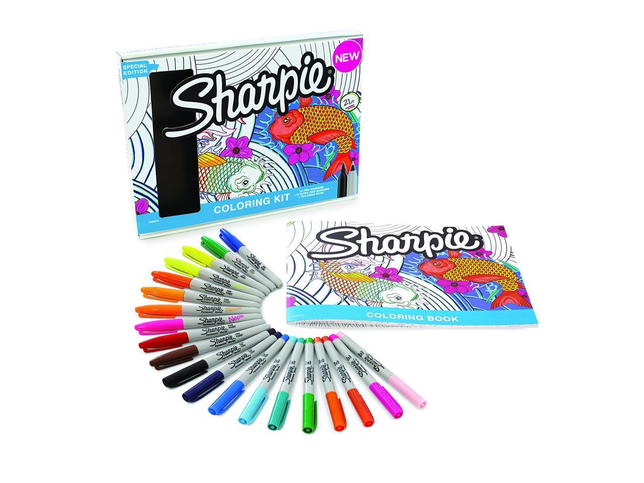 Download Sharpie 1989554 Adult Coloring Kit Aquatic Theme Coloring Book With 20 Markers Newegg Com